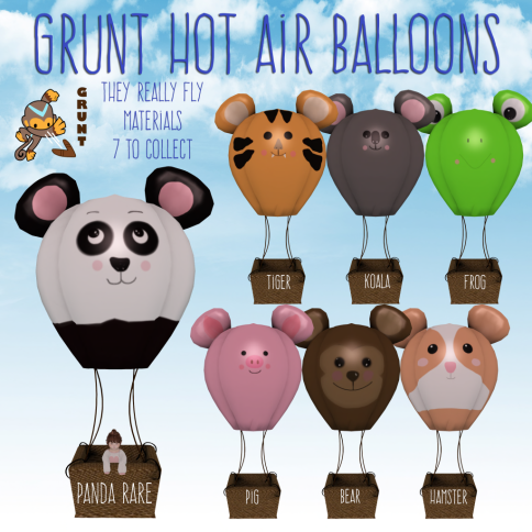 Grunt Animal Hot Air Balloons AD